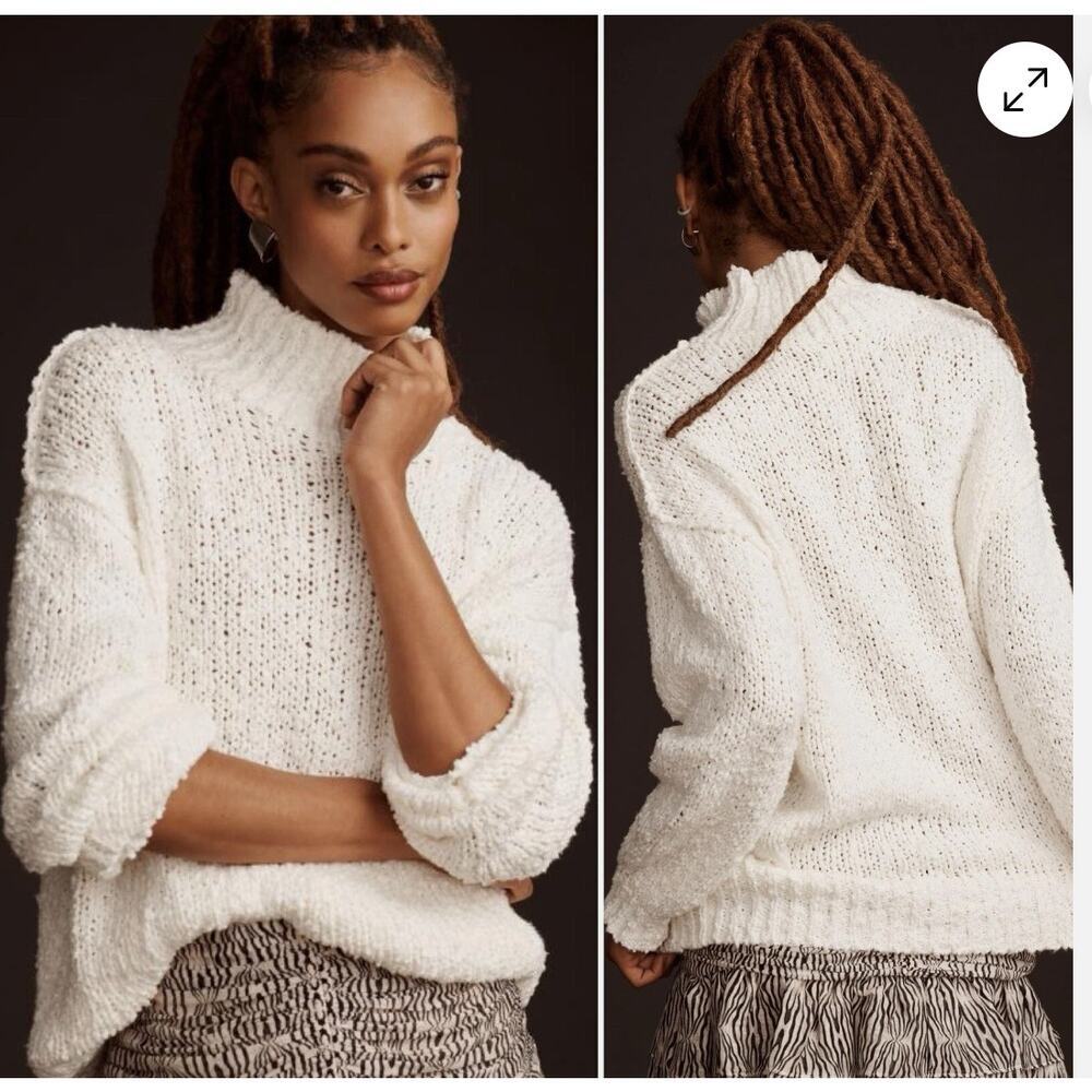 Anthropologie the need it oversized mock neck knit  sweater